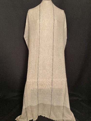 stripped Scarf made of 100 % cashmere. Beige. +-200x80 cm.437